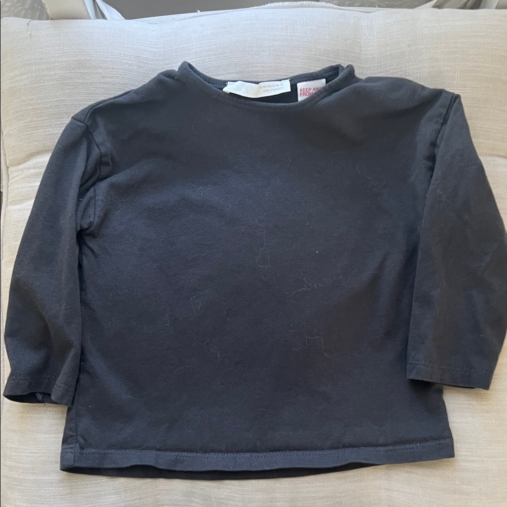 Zara Kids charcoal, gray Long-Sleeve Top